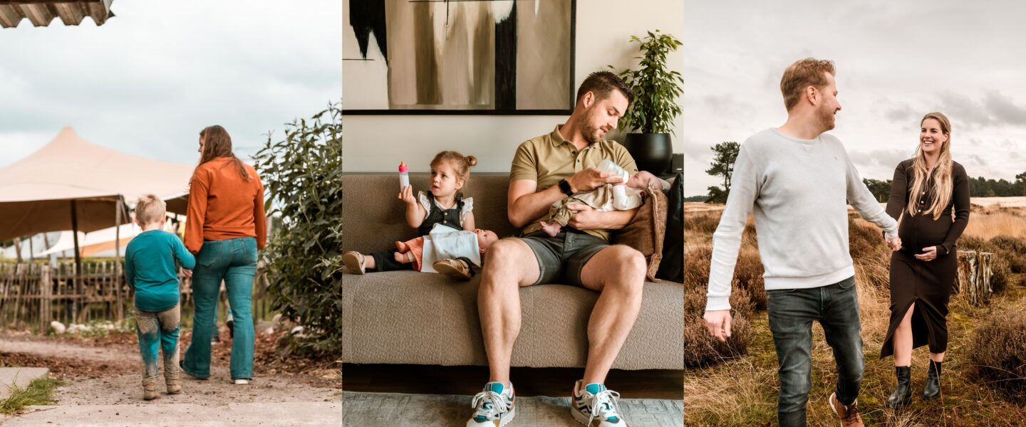 drie verhalende beelden naast elkaar dienend als header voor Moment Fotografie .nl